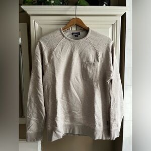 Patagonia Mahnya Fleece Crewneck Sweatshirt Cream Mens Size Medium Pullover